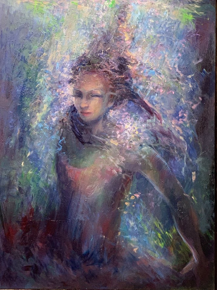 After the Fire — original oil painting by Carol D’Arcy. 120×80cm. Collected. © Carol D’Arcy.