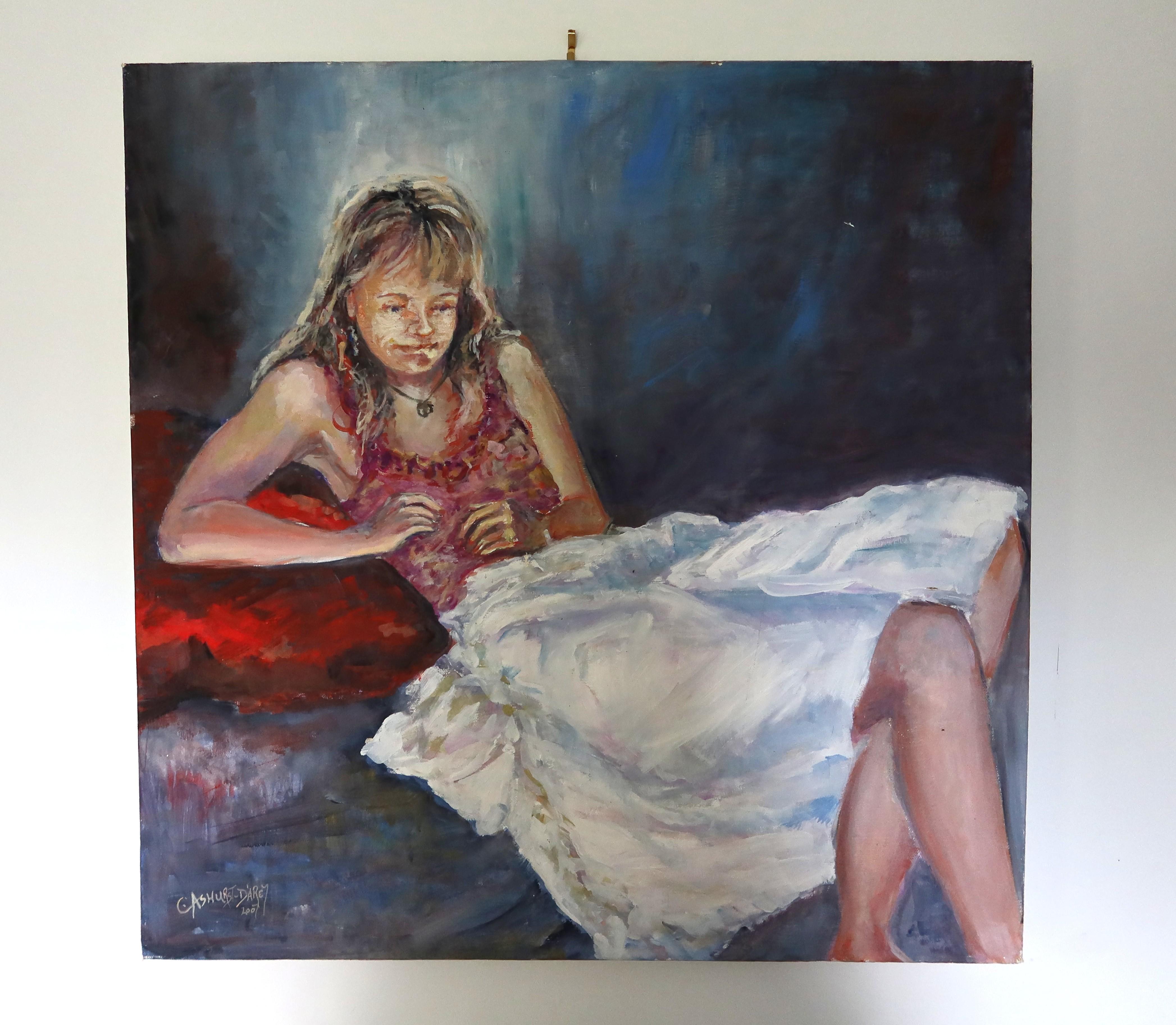 Portrait of Amy — original oil painting by Carol D'Arcy, signed C. Ashurst-D'Arcy, 2001